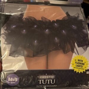 NWT Black Adult Light-Up Tutu with Flashing Lights